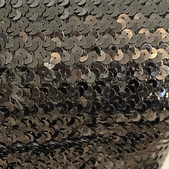 EXPRESS Black Sequin Tube Top ~ Small - Picture 3 of 5